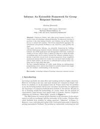 Informa: An Extensible Framework for Group Response Systems
